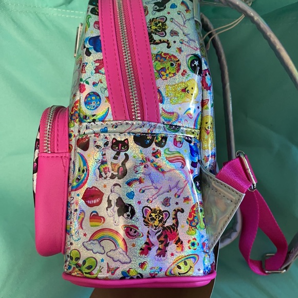 Lisa Frank Loungefly AOP Iridescent Mini Backpack - Picture 4 of 7